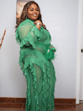Two Piece Ruffle Skirt Set