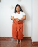 Convertible Tie Waist Jogger Pants