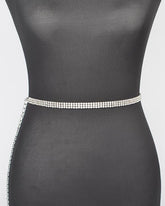 Plus size crystal chain belt
