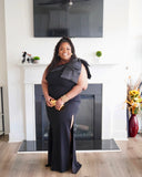 Large One Shoulder Bowe Dress