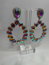 Large Iridescent Drop Earrings