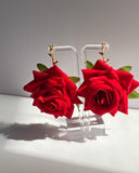 Stem Rose Earrings