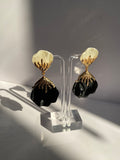 Double Flower Drop Earrings