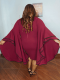 Angel Sleeve Midi Dress