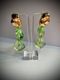 Tri Drop Crystal Earrings