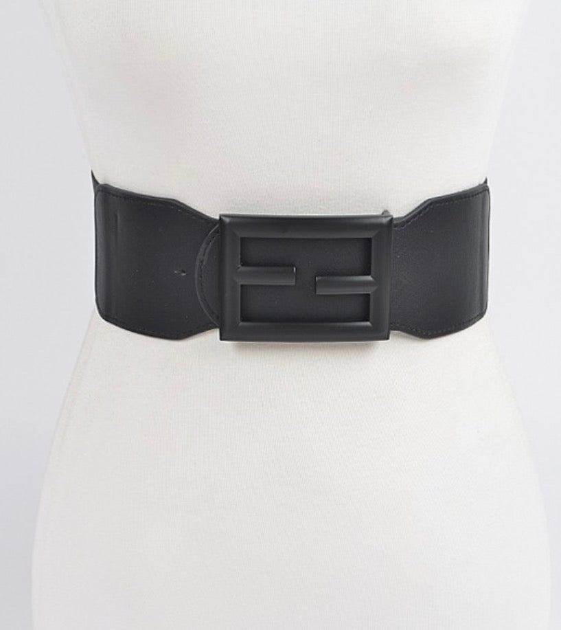 Plus size black wide waist belt