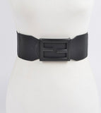 Plus size black wide waist belt