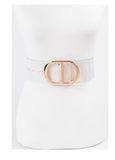 Plus size clear belt with rose gold buckle