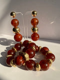 Brown & Gold Ball Bracelet