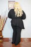 Black Peplum Jumpsuit
