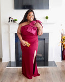Large One Shoulder Bowe Dress