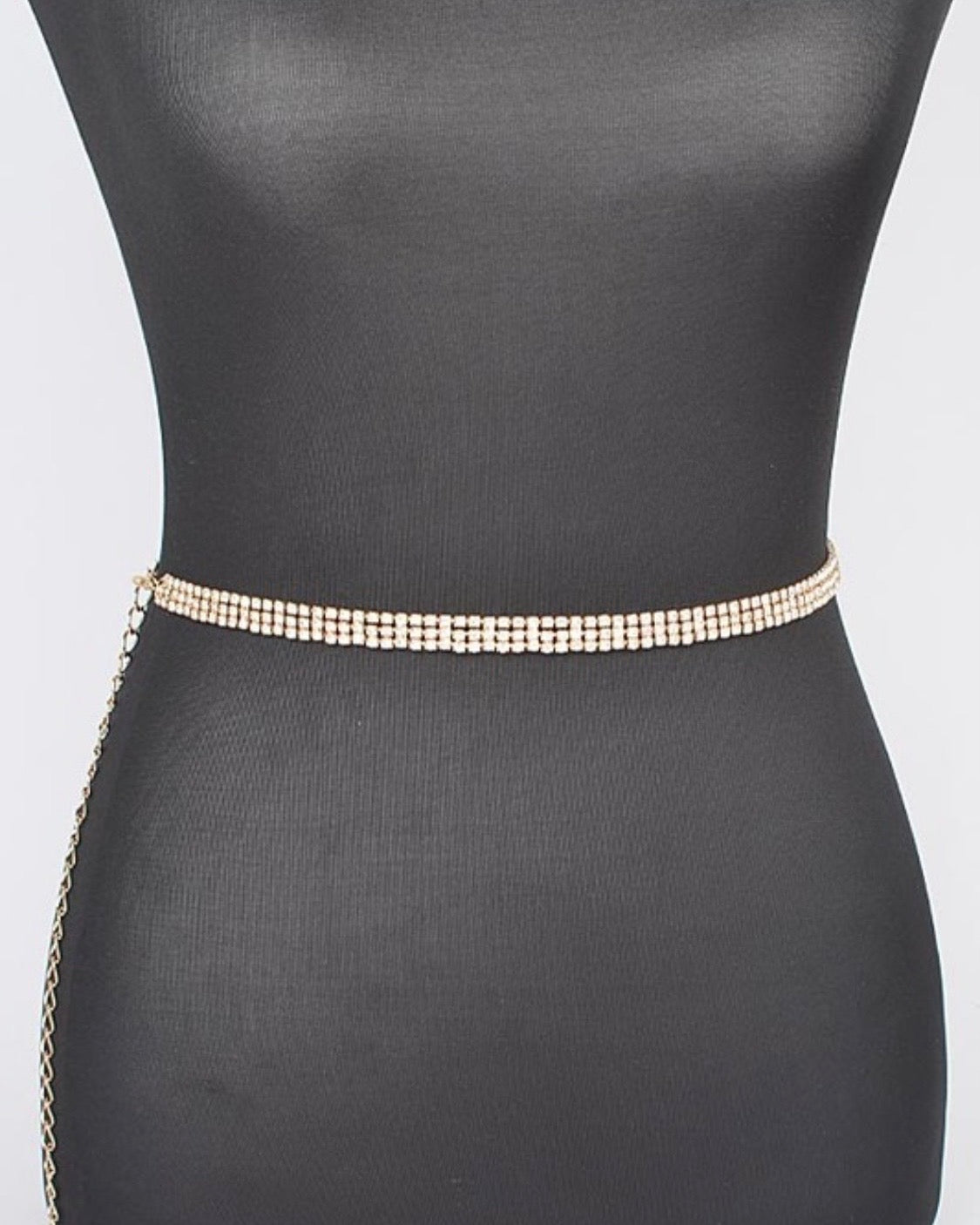 Crystal Drape Chain Belt