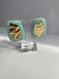 Rectangle Gold Folded Earrings