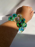 Teal Iridescent Ball Bracelet