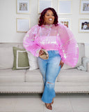 Rainbow Pleated Shirt