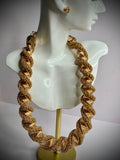 Gold Twisted Rope Necklace