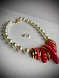Unique Pink Pearl Necklace