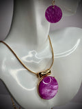 Acrylic Marble Necklace Set