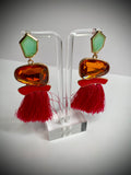Four Layer Tassel Earrings