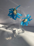 Blue Abstract Earrings