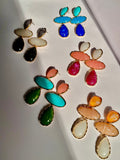 Color Combination Drop Earrings