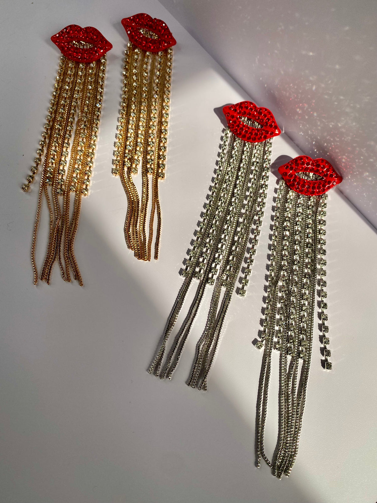Long Lip Earrings