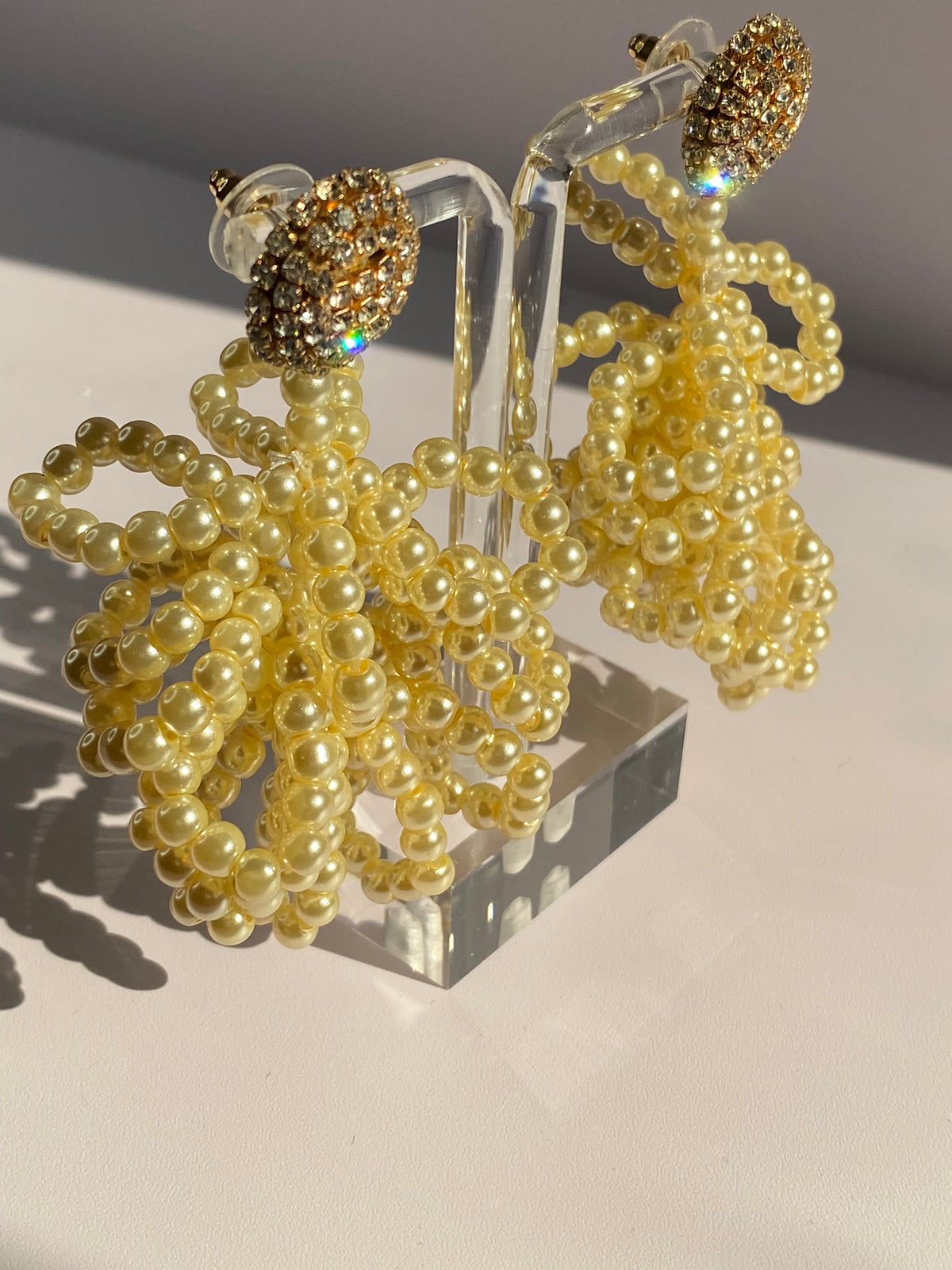 Diamond Pearl Earrings