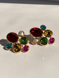 Multi Color Circle Earrings