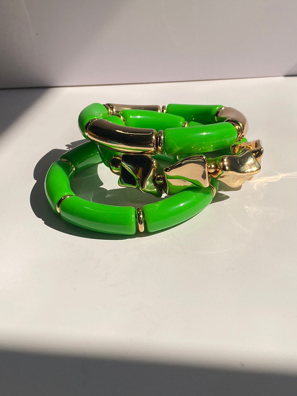 Gold and Color Tri Pack Bracelets Set