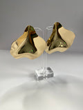 Large Gold Folded Earrings