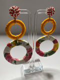 Multi Color Circle Earrings