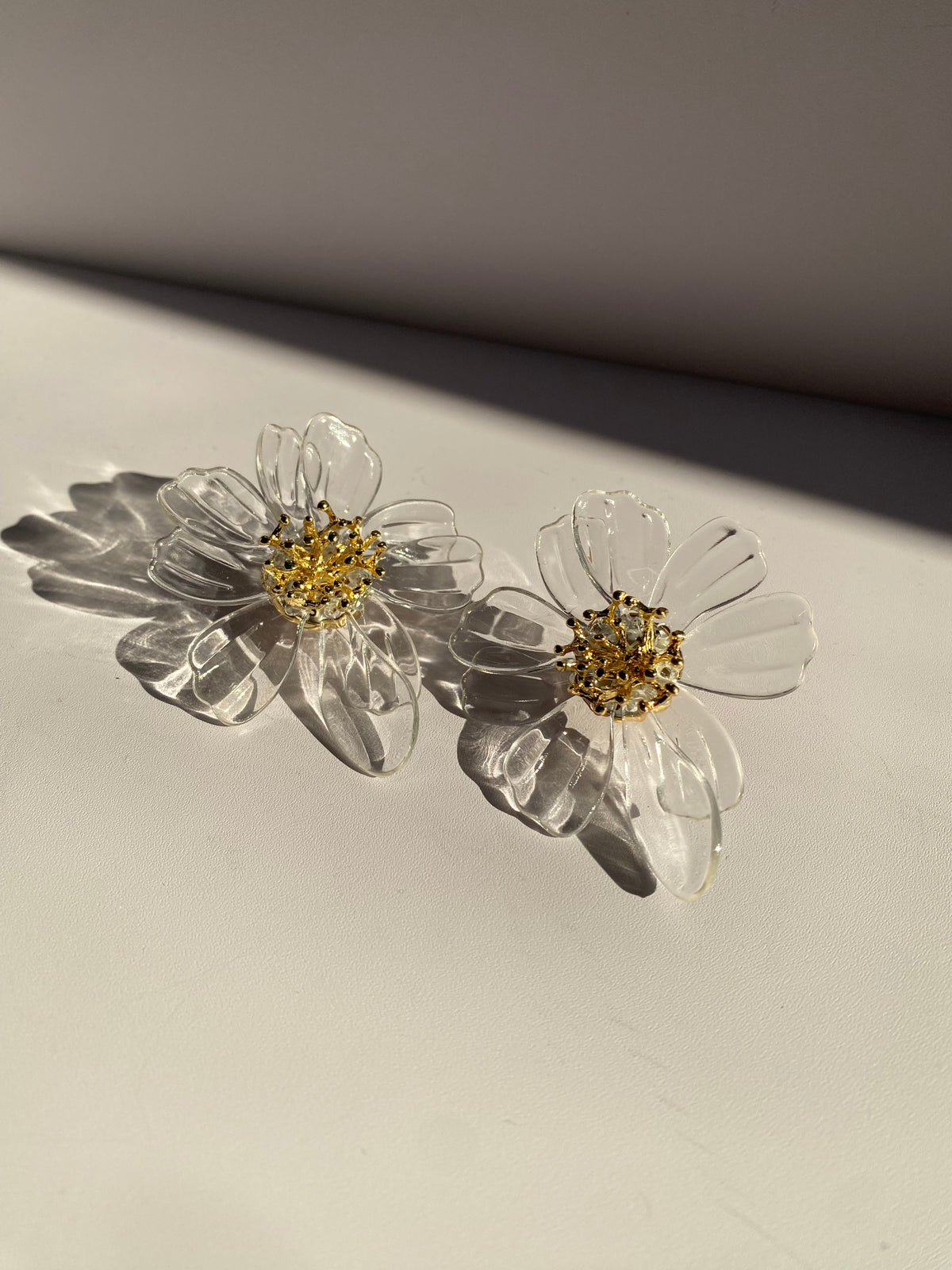 Color and Gold Flower Earrings
