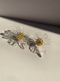 Color and Gold Flower Earrings