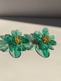 Color and Gold Flower Earrings