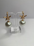 Pearl and Gold Sea Earrings
