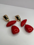 Triple Stone Earrings