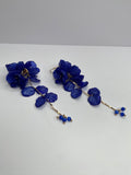 Triple Colored Flower Earrings
