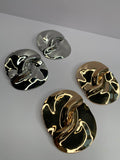 Overlapping Medal Earrings