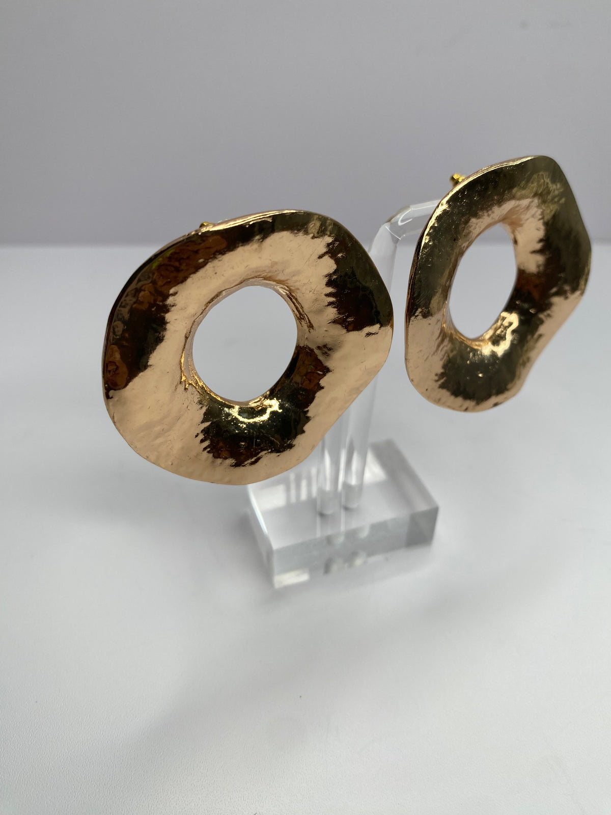 Wavy O Medal Earrings