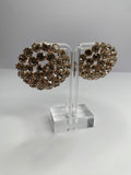 Gold Round Diamond Earrings