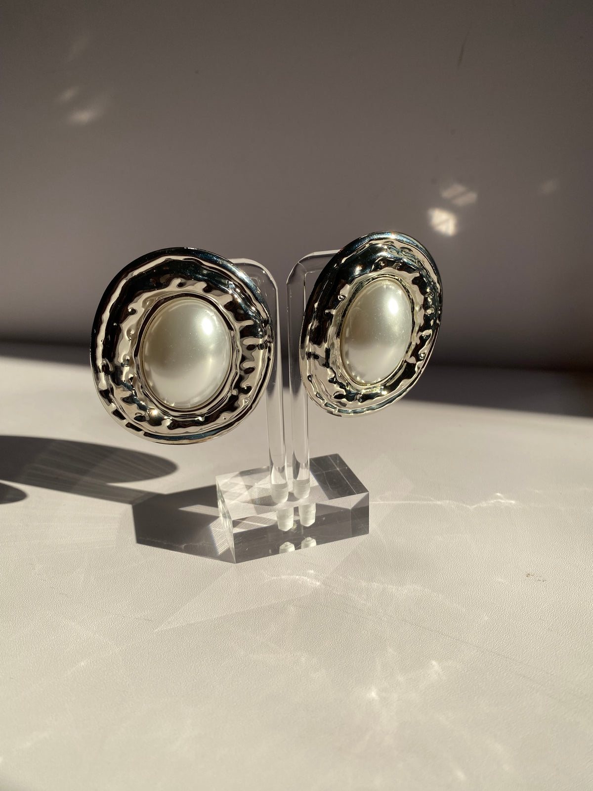 Silver Pearl Earrings