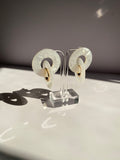 Peach Double Circle Earrings