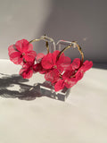 Small Flower Hoop Earrings
